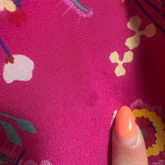 Saloni Eve Silk Pink Floral Mini Dress Size 4 - Picture 12 of 16